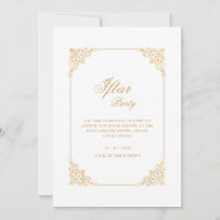 Eleganter Klassischer Rahmen Gold Schriftzug Iftar