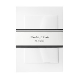 Eleganter klassischer Rahmen Hochzeit Einladungsbanderole