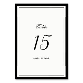 Eleganter klassischer Rahmen Hochzeit Tischnummer