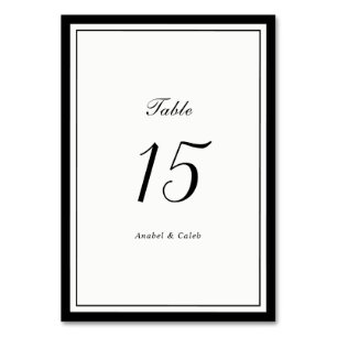 Eleganter klassischer Rahmen Hochzeit Tischnummer