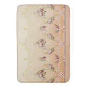 Eleganter klassischer Rokoko mit Blumen und Gold F Badematte (Vorderseite Vertikal)