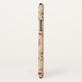 Eleganter klassischer Rokoko mit Blumen und Gold F Case-Mate iPhone Hülle (Hinten/Rechts)