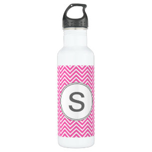 Eleganter, klassischer, rosa und Zickzack Zickzack Trinkflasche