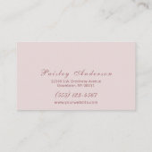 Eleganter klassischer Rose Gold Glitzer auf Marmor Visitenkarte (Rückseite)