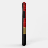 Eleganter, klassischer, roter, schwarzer Seidenloo Case-Mate iPhone Hülle (Hinten/Rechts)