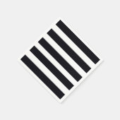 Eleganter klassischer Schwarz/Weiß gestreifter Chi Serviette (Ecke)
