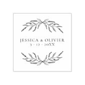 Eleganter klassischer Script-Lavendel-Hochzeit bot Gummistempel (Prägung)