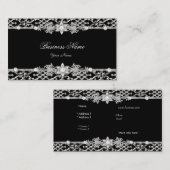 Eleganter klassischer Silver Black Diamond 2 Visitenkarte (Vorne/Hinten)