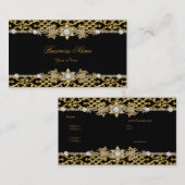 Eleganter klassischer Silver Black Diamond 3 Visitenkarte (Vorne/Hinten)