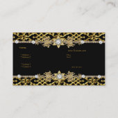 Eleganter klassischer Silver Black Diamond 3 Visitenkarte (Rückseite)