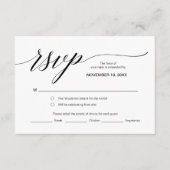 Eleganter klassischer UAWG, Schwarzer Schriftart, Begleitkarte (Vorderseite)