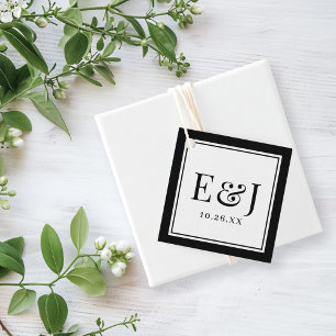 Eleganter klassischer Vintage-Typ schwarze Umrandu Geschenkanhänger
