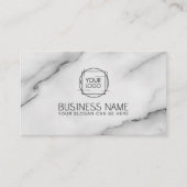 Eleganter klassischer weißer Marmor Visitenkarte (Vorderseite)