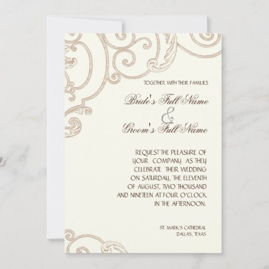 Eleganter Klassischer Weißer Orchid Minimalistisch Einladung (Vorderseite)