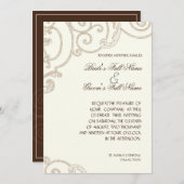 Eleganter Klassischer Weißer Orchid Minimalistisch Einladung (Vorne/Hinten)