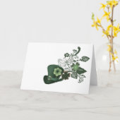 Eleganter Kleeblatt Hat Karte (Gelbe Blume)