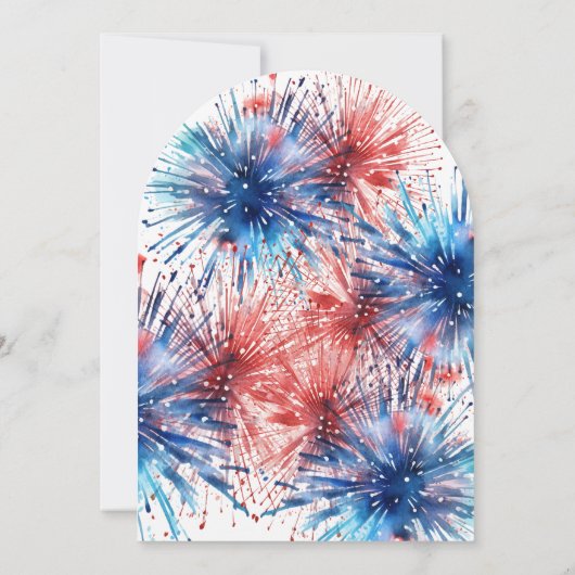 Eleganter Kleine Firecracker 4. Juli Babydusche Einladung (Rückseite)