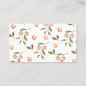 Eleganter Kleine Peach Wassercolor Babydusche abta Begleitkarte (Rückseite)
