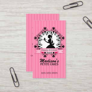 Eleganter kleiner Kuchen Visitenkarte