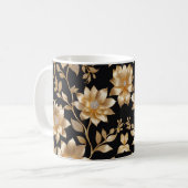 Eleganter Klettergarten Diamonds & Gold Blume Blum Kaffeetasse (Vorderseite Links)