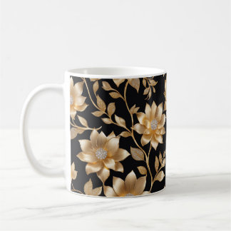 Eleganter Klettergarten Diamonds & Gold Blume Blum Kaffeetasse