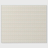 Eleganter Knochen und Ecru White Retro Stripe Gesc Geschenkpapier (Flach)