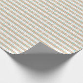 Eleganter Knochen und Ecru White Retro Stripe Gesc Geschenkpapier (Ecke)