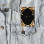 Eleganter Knopf mit goldenem Rahmen Button (Insitu)