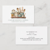 Eleganter Koch Caterer Visitenkarte (Vorne/Hinten)