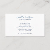 Eleganter Koch für Blumenkuchen Visitenkarte (Rückseite)