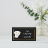 Eleganter Koch Hat Business Card Visitenkarte (Stehend Vorderseite)