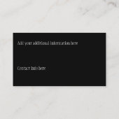 Eleganter Koch Hat Business Card Visitenkarte (Rückseite)