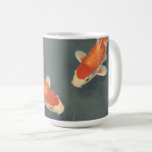 Eleganter Koi-Fischteich Ruhe Design Kaffeetasse (VorderseiteRechts)