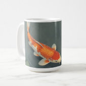 Eleganter Koi-Fischteich Ruhe Design Kaffeetasse (Vorderseite Links)