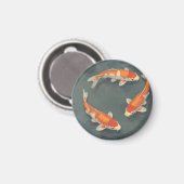 Eleganter Koi-Fischteich Ruhe Design Magnet (Vorderseite/Rückseite)
