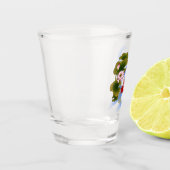 Eleganter Koi-Karpfen im Lotusteich Schnapsglas (Links)