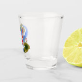 Eleganter Koi-Karpfen im Lotusteich Schnapsglas (Rechts)