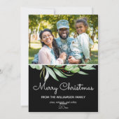 Eleganter Komfort & Freude Grüne Foto Weihnachten (Rückseite)