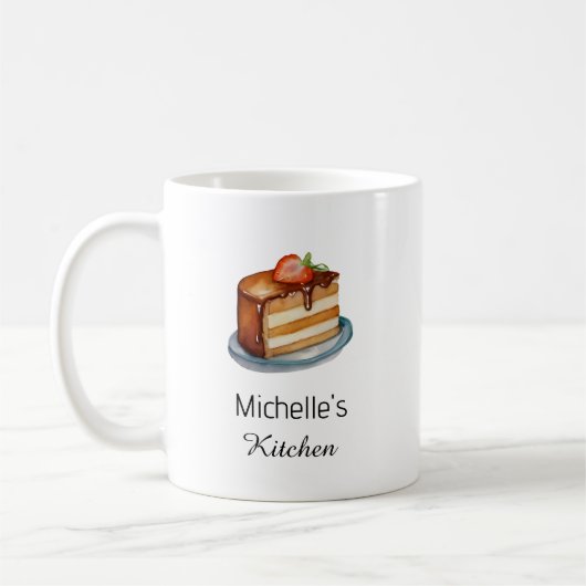 Eleganter Konditorchef für Kuchen Kaffeetasse (Links)