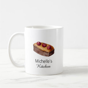 Eleganter Konditorchef für Kuchen Kaffeetasse