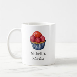 Eleganter Konditorchef für Kuchen Kaffeetasse