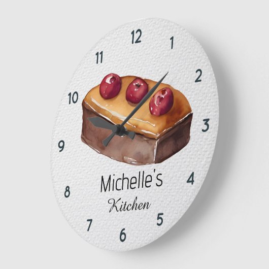 Eleganter Konditorchef Große Wanduhr (Winkel)