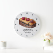 Eleganter Konditorchef Große Wanduhr (Zuhause)