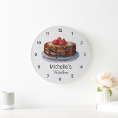 Eleganter Konditorchef Große Wanduhr (Zuhause)