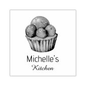 Eleganter Konditorchef Gummistempel (Prägung)