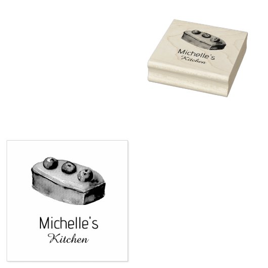 Eleganter Konditorchef Gummistempel (Stempel)