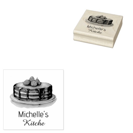 Eleganter Konditorchef Gummistempel (Stempel)