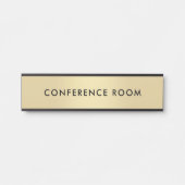 Eleganter Konferenzraum für Schwarze Vorlagen Türschild (Vorderseite )