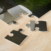 Eleganter Kongo-Grau-Papagei auf Stand Puzzle (Seite)