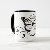 Eleganter königlicher Schmetterling Tasse (Vorderseite Links)
